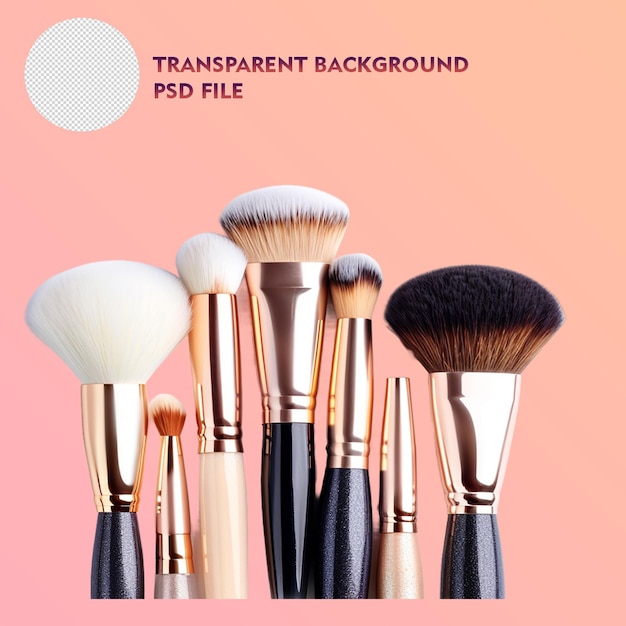 PSD makeup cosmetics products transparent background psd file