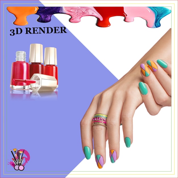 PSD makeup fairness beauty cream beautiful face hand foot glittering nail polish