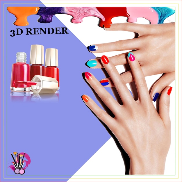 PSD makeup fairness beauty cream beautiful face hand foot glittering nail polish