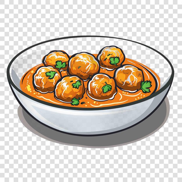 PSD malai kofta indian illustration