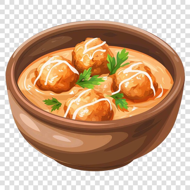 PSD malai kofta indian illustration