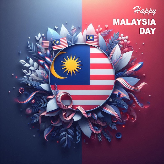 PSD malaysia day creative design template