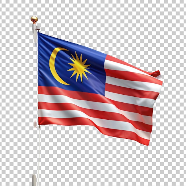 malaysia flag isolated on transparent background