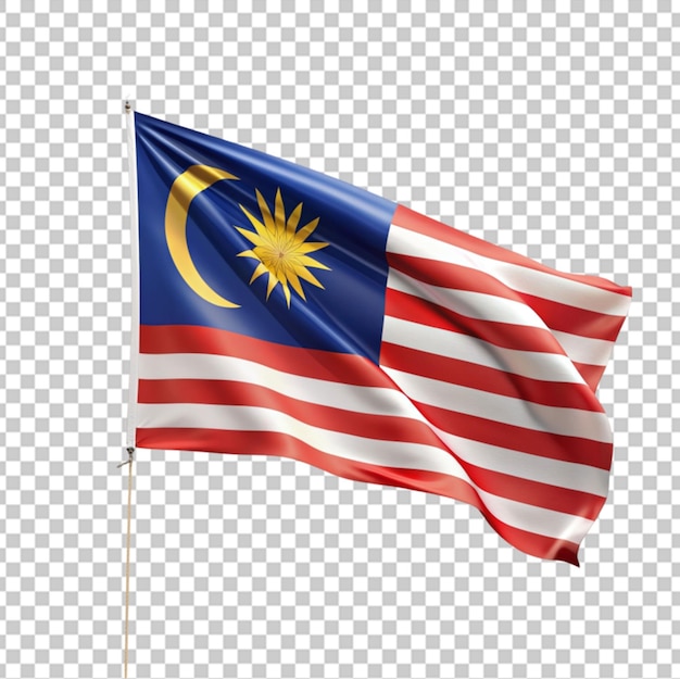 malaysia flag isolated on transparent background