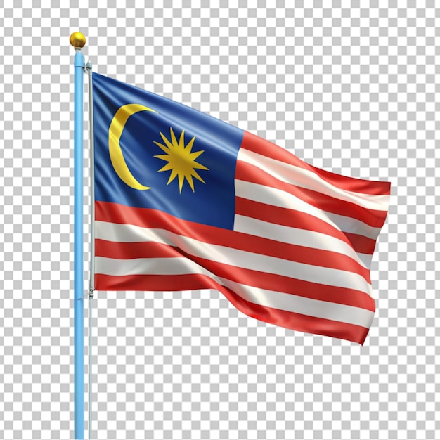 malaysia flag isolated on transparent background