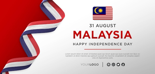 Malaysia National Independence Day Celebration Banner, National Anniversary