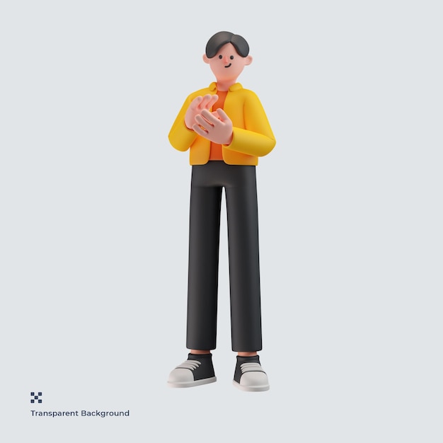 Male character 3d illustration