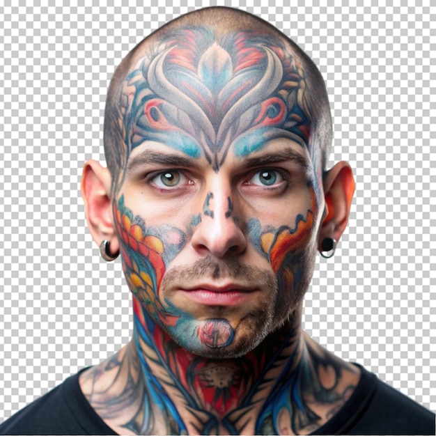 PSD male model of a man with a tattoo