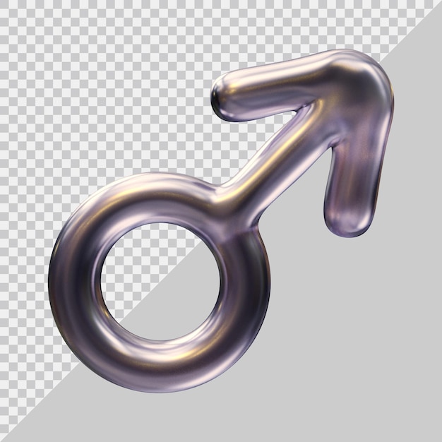 Male symbol icon with 3d modern style