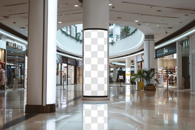 PSD mall digital ad sign mockup transparent design