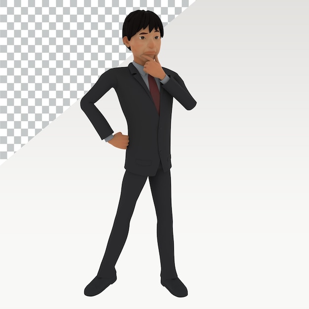 PSD man 3d character pose library design illustration 3d rendering character man pose animation