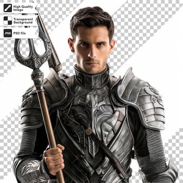 a man in a armor with a sword in his hand