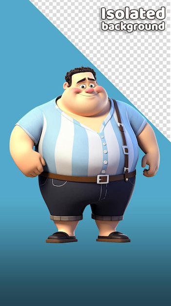 A man in a blue shirt with and black pants with the word ralph breaks the internet on it