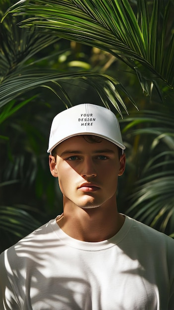 PSD man cap mockup