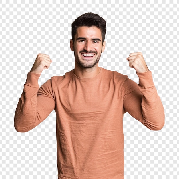 Man Celebrating Success