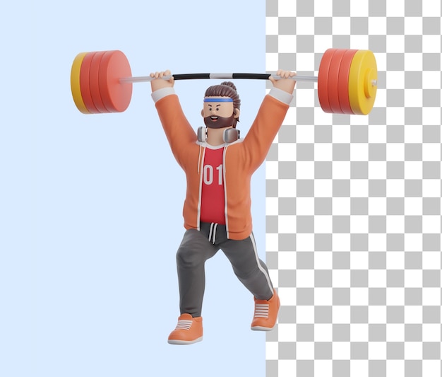 Man doing Weight lifting