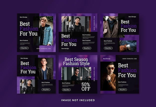 Man fashion instagram post or banner template