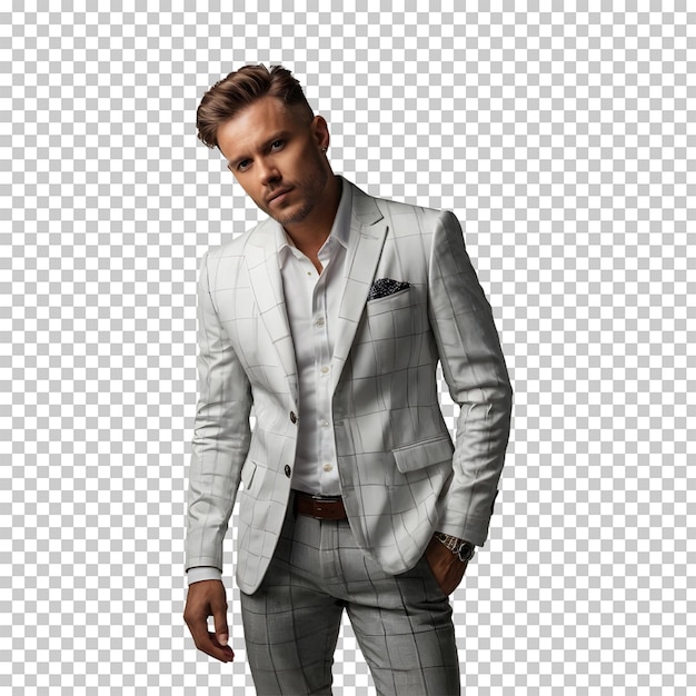 PSD man fashion with transparent background