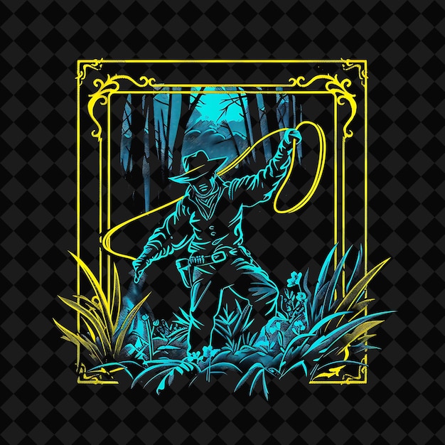 PSD a man in a forest with a sword and a dragon on his head