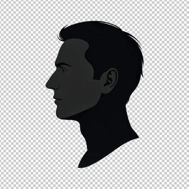 PSD man head silhouette icon vector illustration