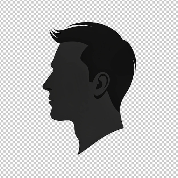 PSD man head silhouette icon vector illustration