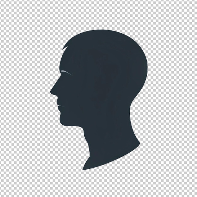 PSD man head silhouette icon vector illustration