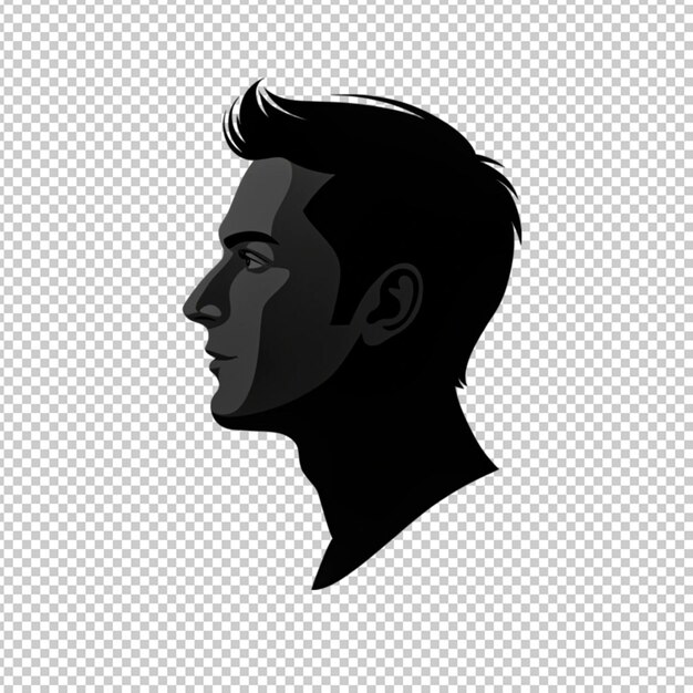 PSD man head silhouette icon vector illustration