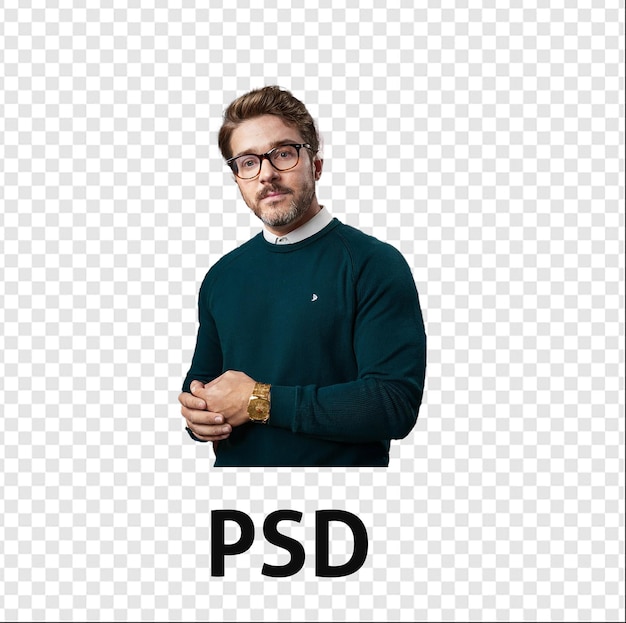 PSD a man isolated on transparent background