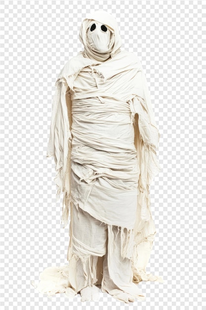 a man in a paper bag with a white background