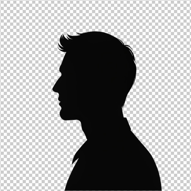 man profile vector silhouette illustration png