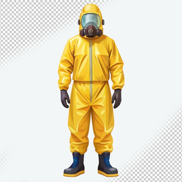 PSD man in protective hazmat suit