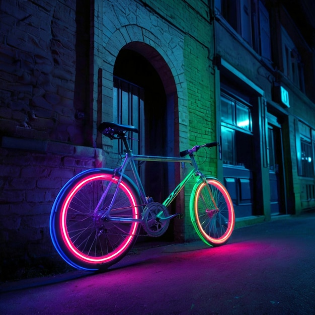 a man riding a bike in a tunnel with a light and on the right