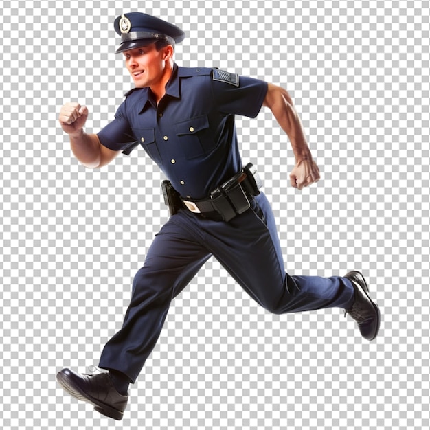 PSD man running in police uniform