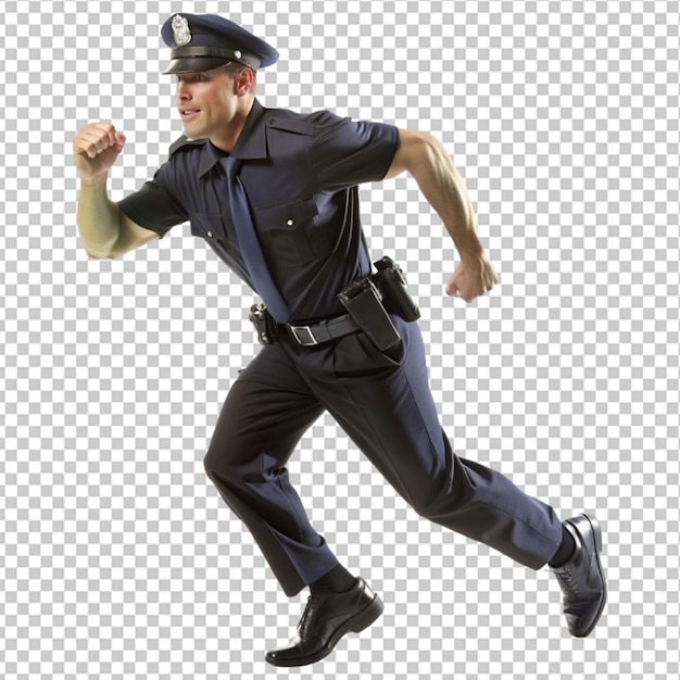 PSD man running in police uniform