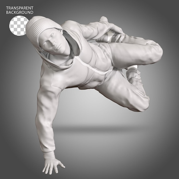 Man Sport Wear with pose gesture Activities isolated 3D rendered illustration