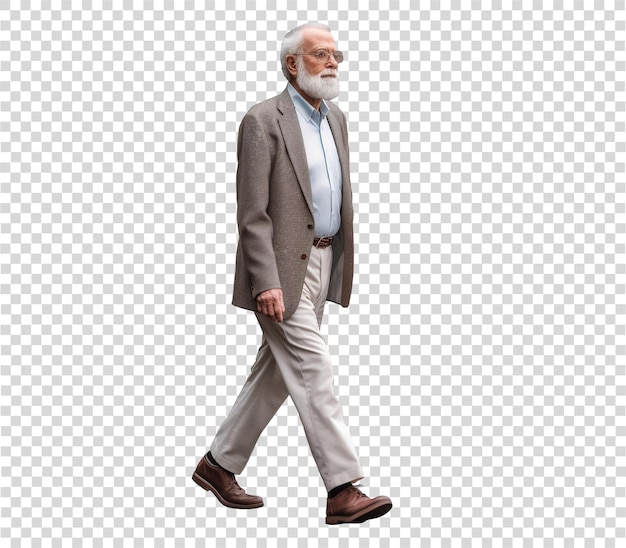 Man walking transparent background