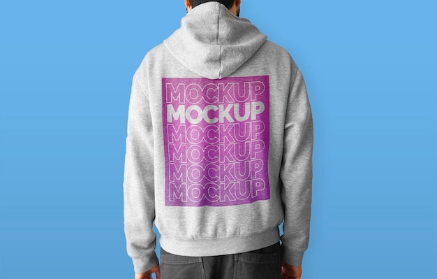 Man wearing a hoodie mockup