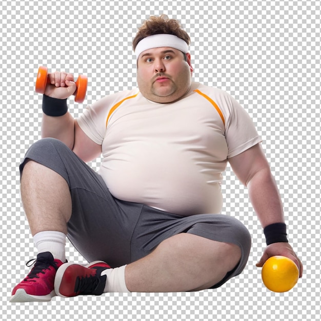 Man weightlifting a fried chicken drumstick illustration