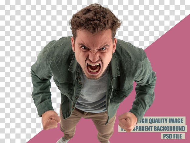 a man with an angry expression stands in front of a pink background with a text of a man with an image of a man with an angry expression