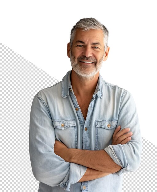 PSD a man with a beard and a shirt that says quot a quot on it