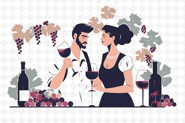 a man and a woman are drinking wine and a man is holding a glass of wine