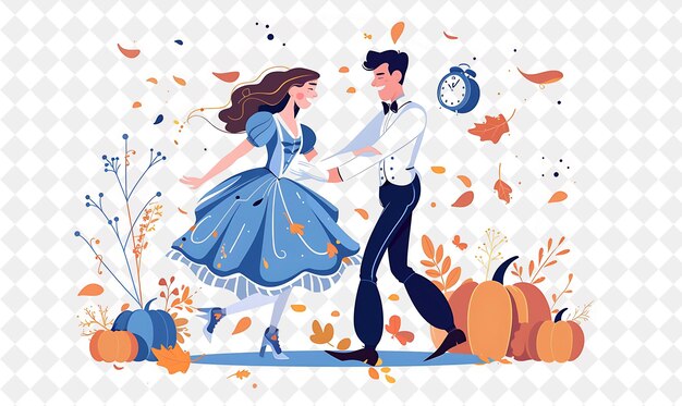 PSD a man and woman are walking in front of a pumpkin with the words quot the date quot