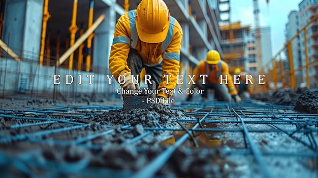 Man Working at height with blue sky