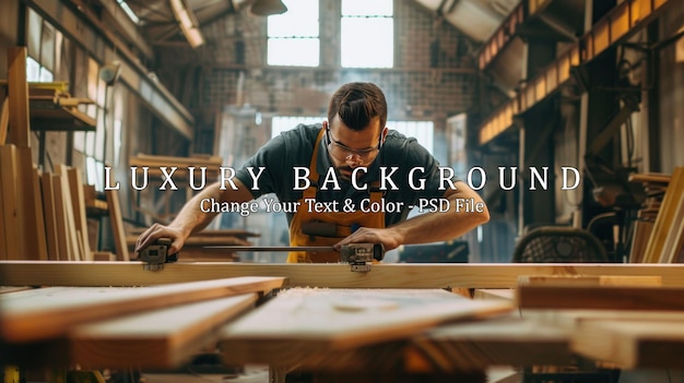 PSD man working with clamps on a framework