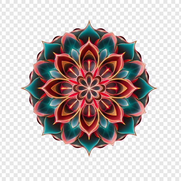 PSD mandala flower with transparent background