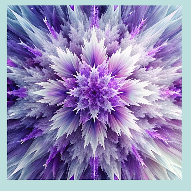 PSD mandala fractal design element with flower pattern isolated on transparent background