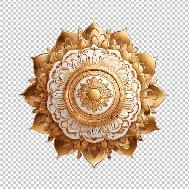 Mandala fractal design pattern isolated on transparent background png pro