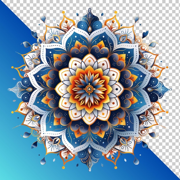 PSD mandala isolated on transparent background