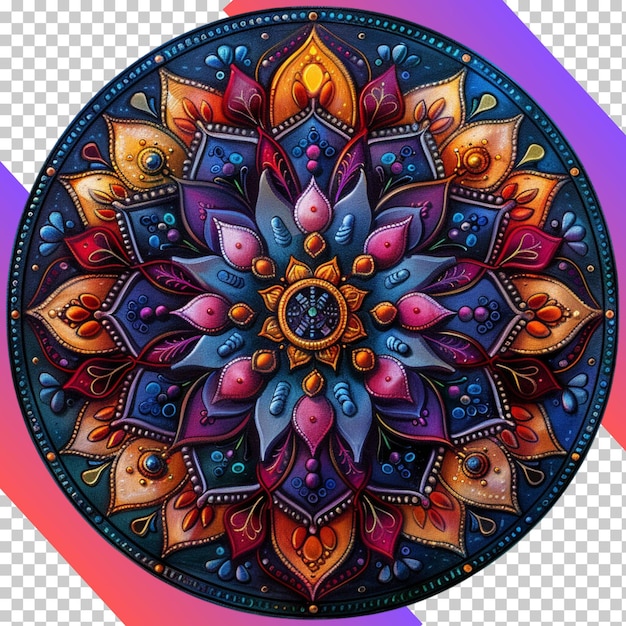 PSD mandala isolated on transparent background