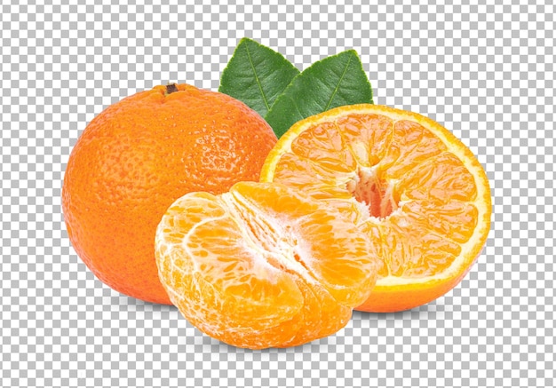 Mandarin isolated on alpha layer